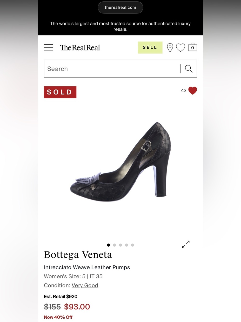 Bottega Veneta Black Pumps - Picture 1 of 5